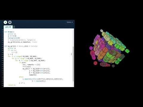 A 3D grid on #Processing #Python Mode - YouTube