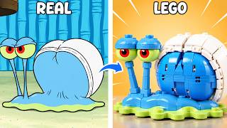 LEGO SpongeBob: I Recreated Funny Gary the Snail Designs! | OMG Bricks