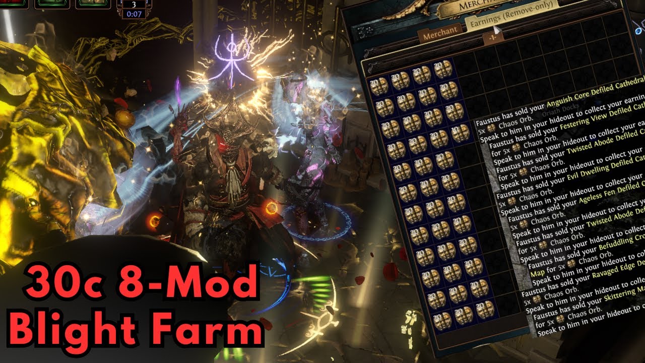 Карта 30c Farming с Blight – Path of Exile 3.27