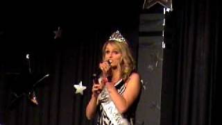 Fallon singing at the 2010 Miss Spring Festival Pageant