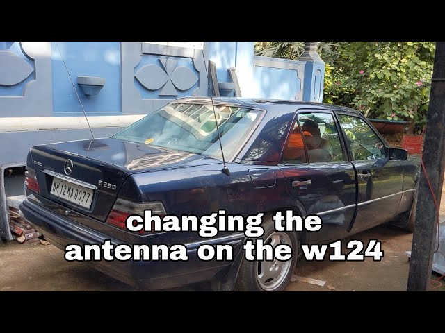Replacing the antenna on the W124 - YouTube