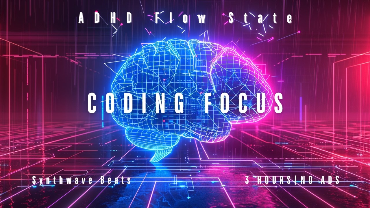 ADHD Focus Music for Engineers 110 BPM Retrowave Deep Work Coding Beats ...