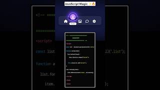 #video #java #css JavaScript Magic Navigation Bar 🔥 | HTML CSS JS #shorts #webdesign #code #tech