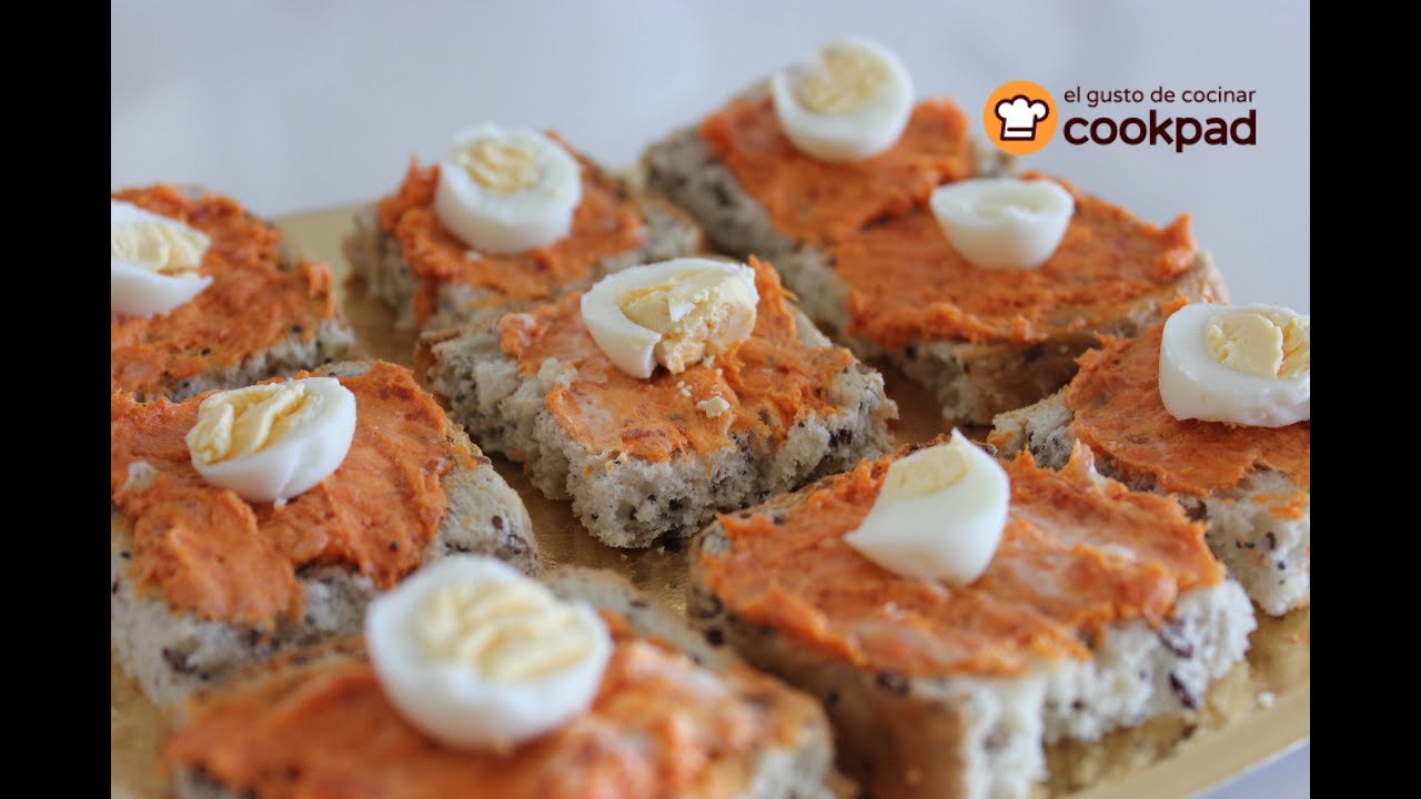 Canapés FÁCILES Sobrasada con huevo de codorniz. Entrantes de Navidad RAPIDOS