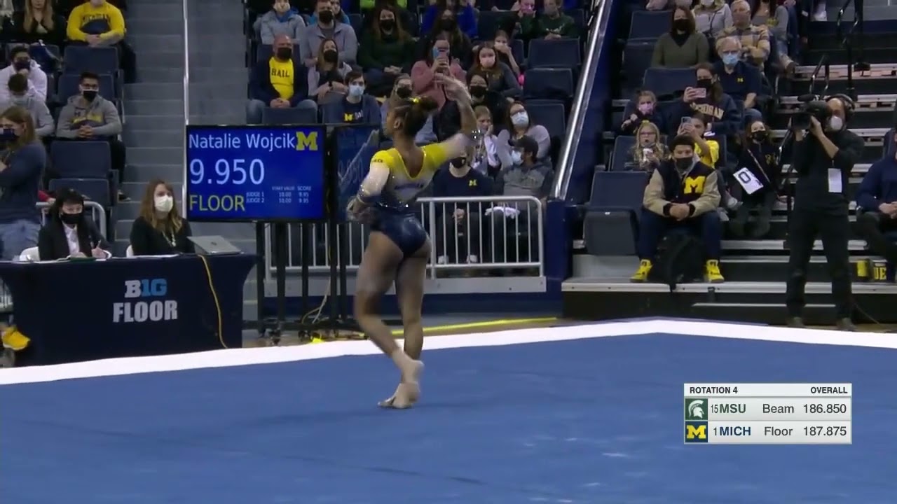 Sierra Brooks (Michigan) Floor 2022 vs Michigan State 9.950