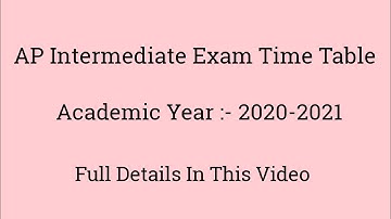 AP Intermediate Exam Time Table 2021 Released | Time Table | Intermediate | Telugu Trending World