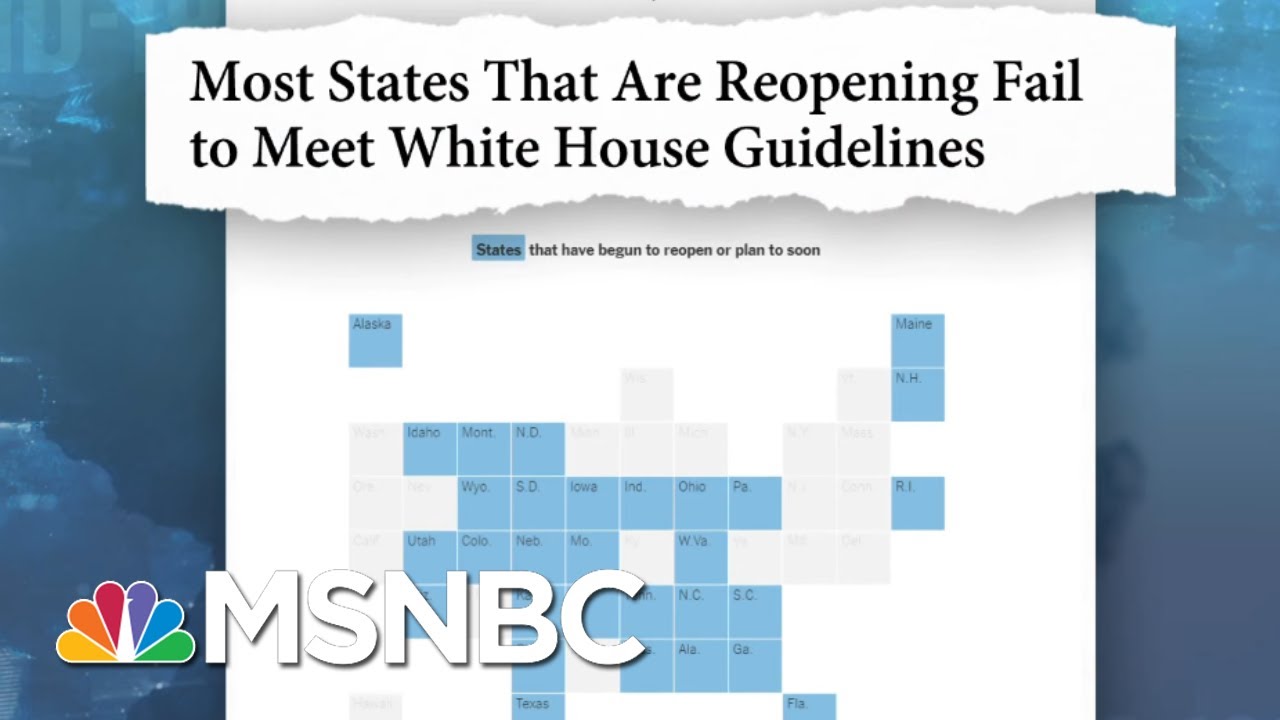 The White House Rejected CDC Guidelines On How To Reopen The Country  MTP Daily  MSNBC