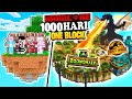 1000 hari survival hardcore skyblock bersama 1000 villager vs zoonomaly di minecraft 