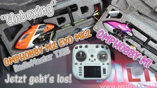 OMPHOBBY M2 EVO MK2 / M1 Helicopter + Radio Unboxing | HD