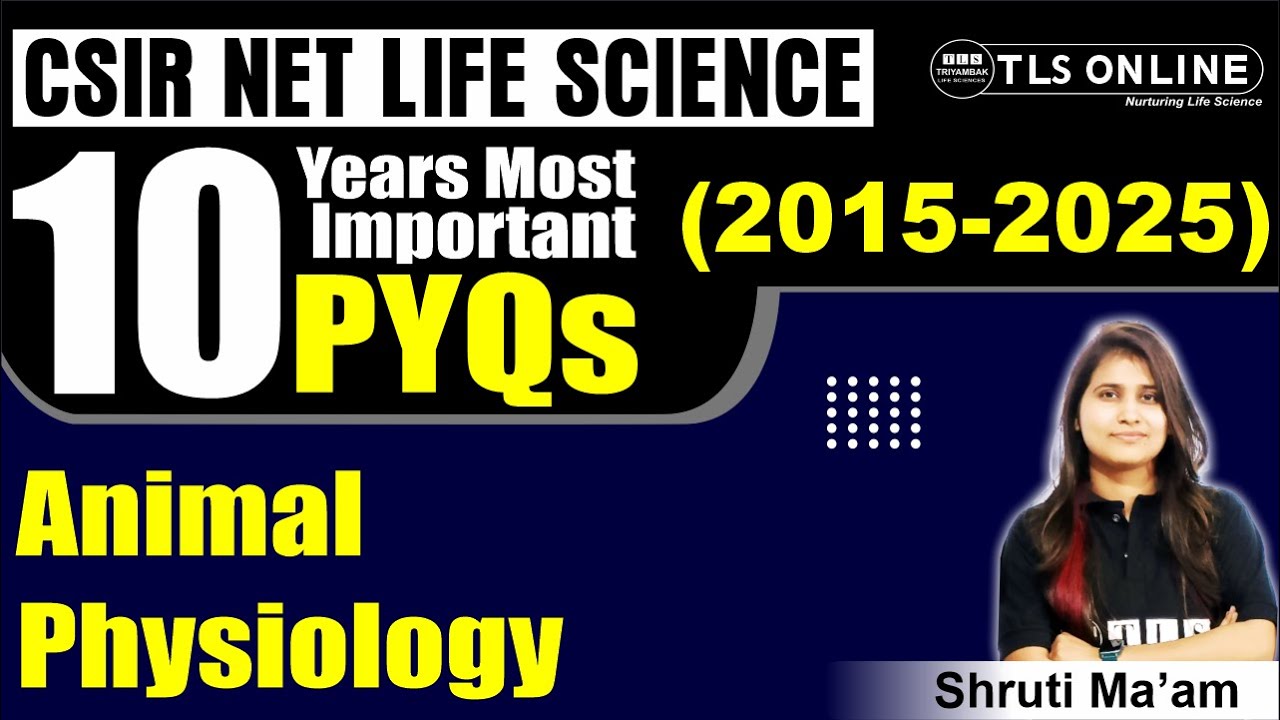 10 YEARS MOST IMPORTANT PYQ | 2015-2025 | Animal Physiology | CSIR NET LIFE SCIENCE