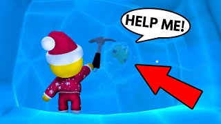 HELPING MY DAD WHO GOT FROZEN IN THE ICE CAVE (WOBBLY LIFE) screenshot 3