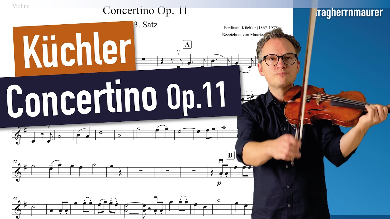 Küchler Concertino Op. 11 3nd. Movement violin sheet music Piano var