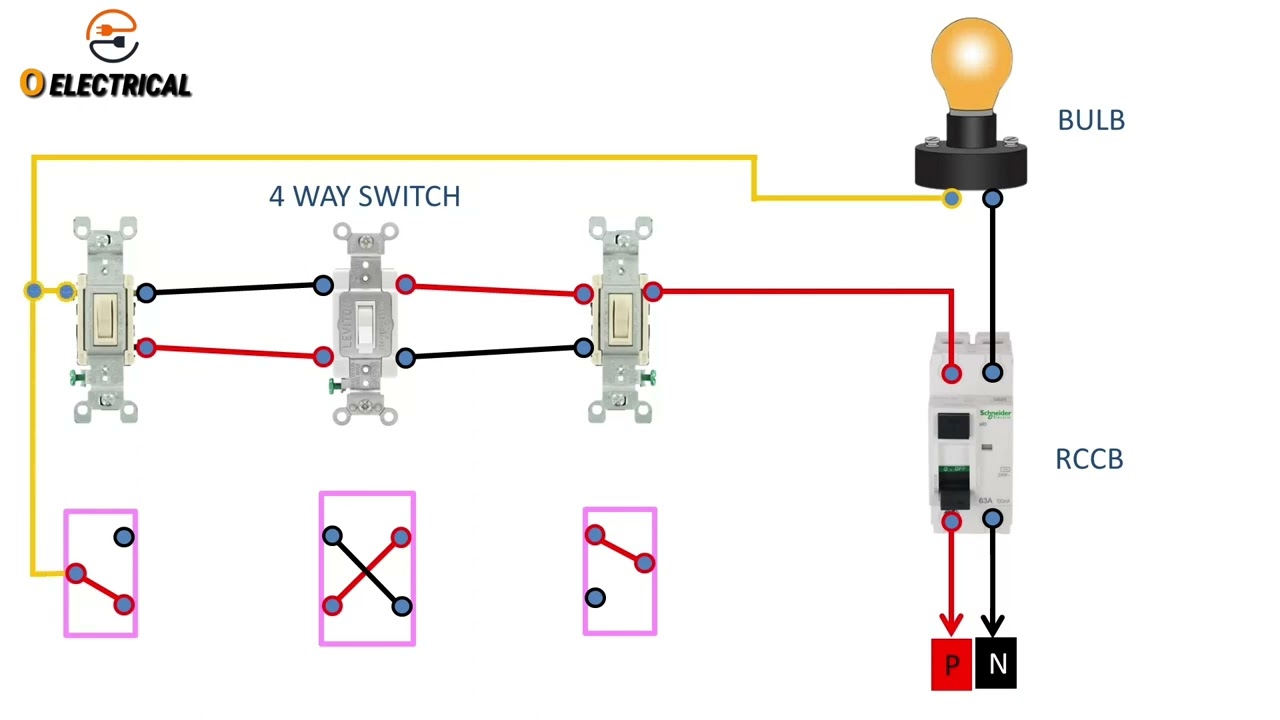 Four Way Switch Schematic 2 Way 3 Way 4 Way Switch Wiring Diagrams