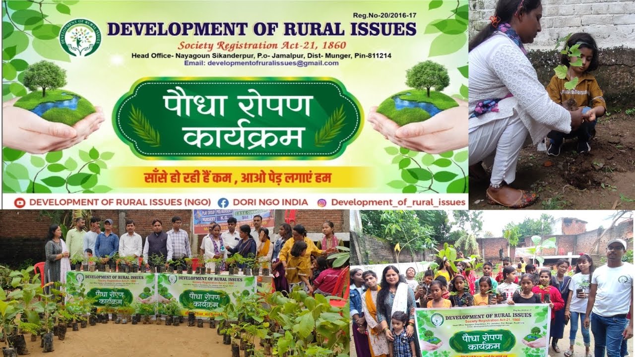 Development of rural issues NGO द्वारा सदीसोपुर  बिहटा में पौधा 