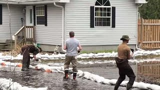How is Lake Ontario affected by spring flooding?