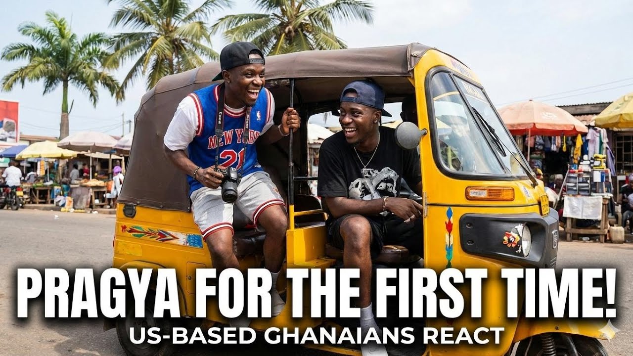 US-Based Ghanaians Try Pragya(tricycle) for the First Time in Ghana 🇬🇭