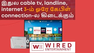 Wired Entertainment 7-Play Set top box  Cable TV + Internet + IPTV + OTT + CCTV DVR Recording