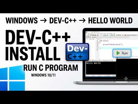 Dev C++ Installation in Windows 10/11 | Run Your First C Program