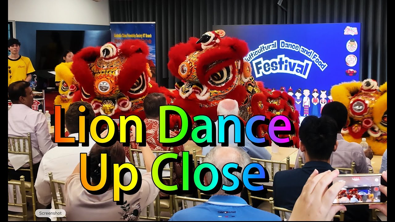 Lion Dance Up Close ACFSNT Multicultural Dance Food Fest Must See 