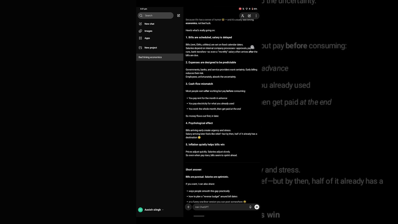 Why Salary Comes Late But Bills Come Early 