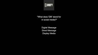 What does 'DM' stand for in social media?