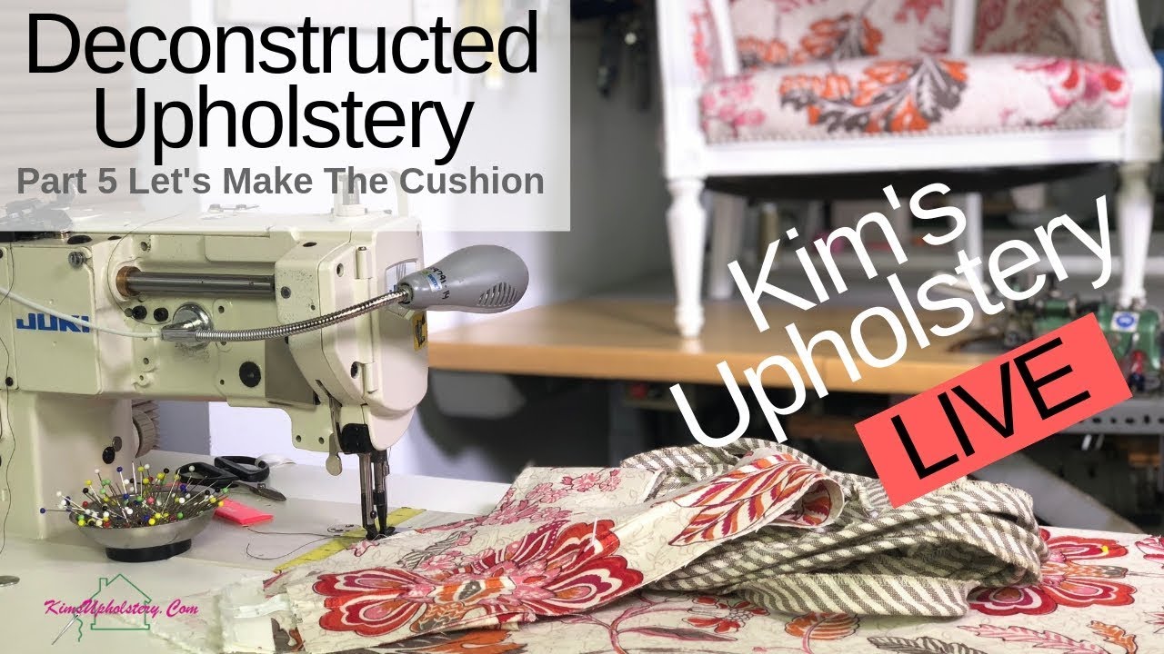 How To Reupholster And Create A Deconstructed Chair Look Part 5 Sewing The Cushion