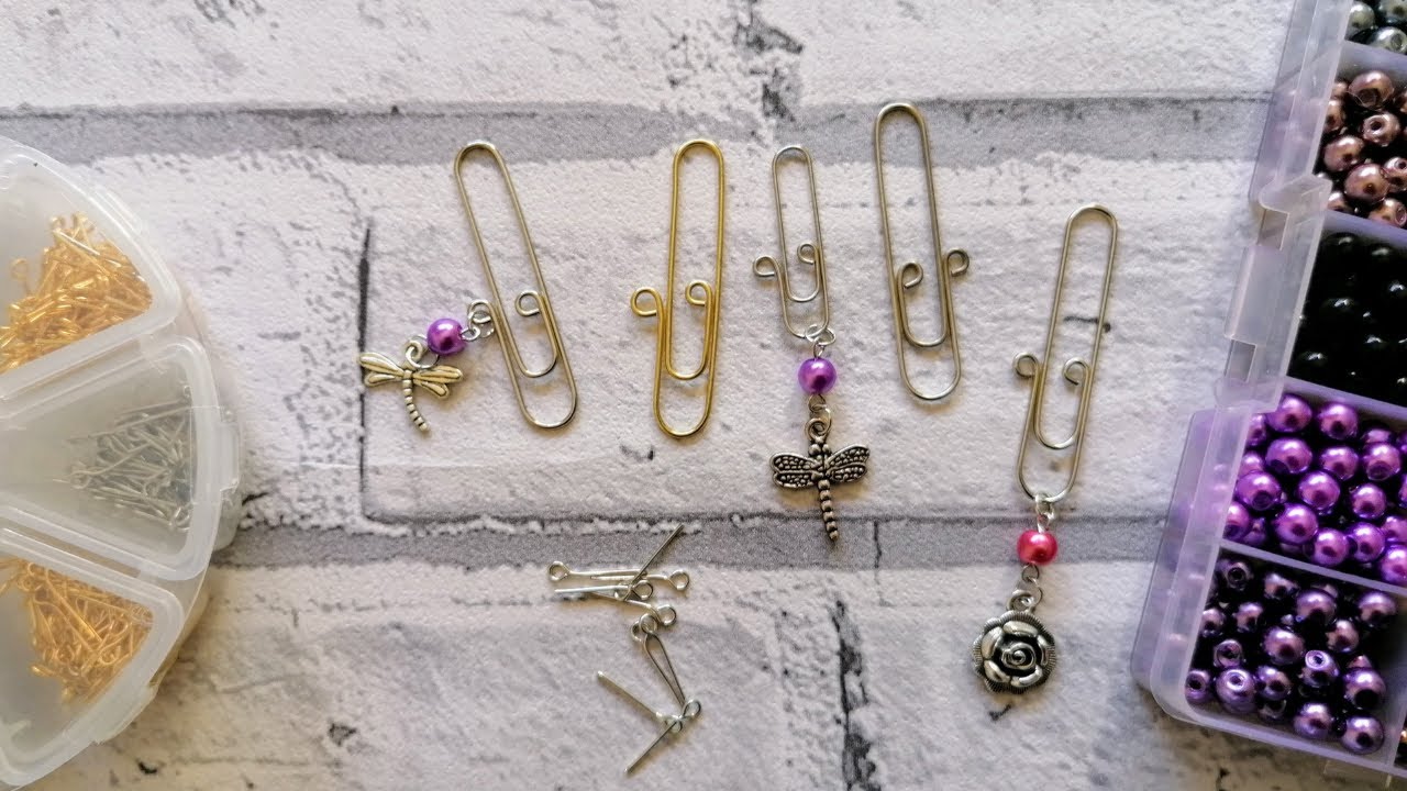 Paperclips - Adding Curls or Loops & attaching Beads and Charms for future Junk Journals & Planners