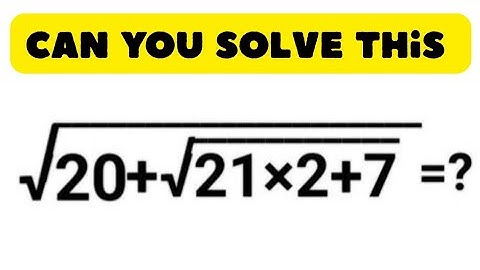Only for genius |Square Root problem solution 