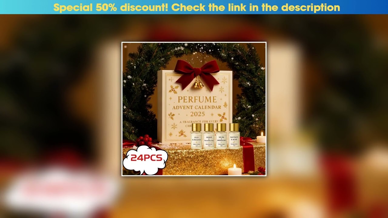 First Look Perfume Advent Calendar 24 Days Christmas Perfume Gift Set Premium Unisex Perfume Rose W