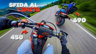 IO E IL BOSS CI SFIDIAMO! KTM 450 VS 690 SUPERMOTO 🫢