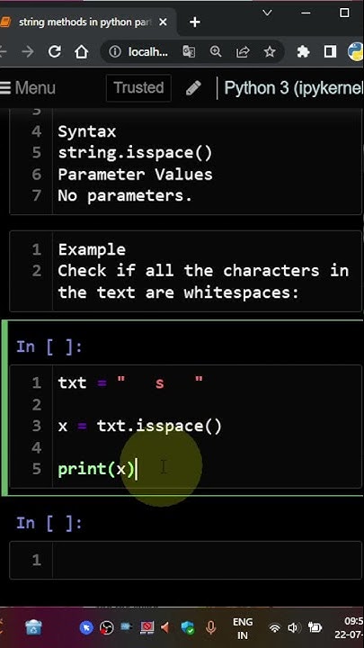 isspace string method python tamil #python #shorts - YouTube