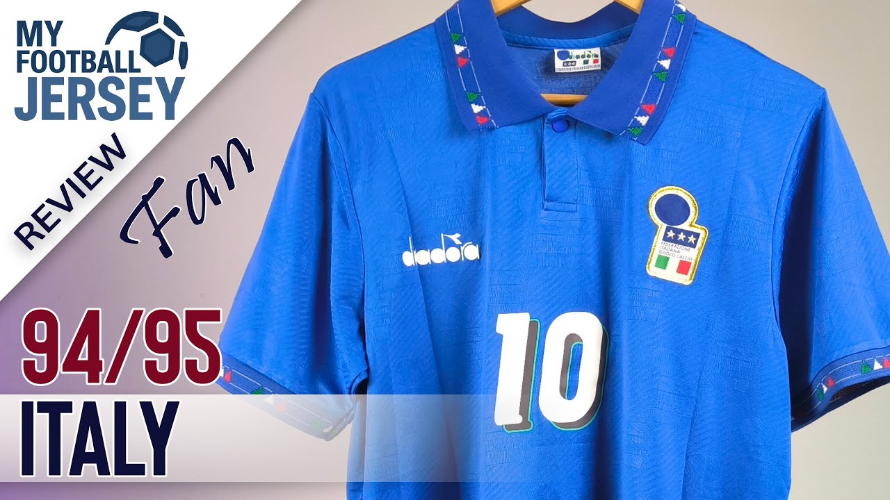 Italy Home Retro Jersey 94/95 (KKFOO1) Fan Version Review - YouTube