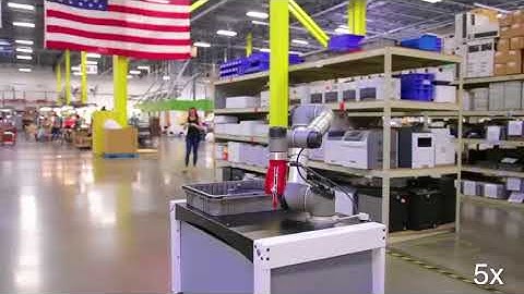 Mobile manipulation at a toner recycling part