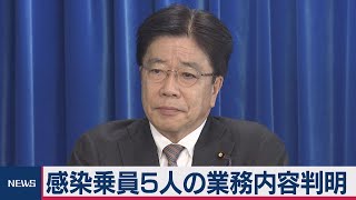 感染乗員５人の役割判明