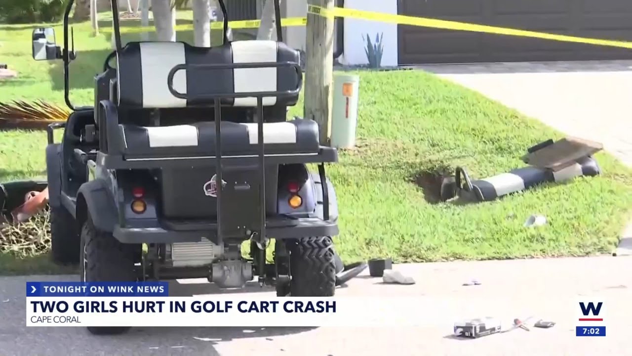 2 girls transported after golf cart crash in Cape Coral - YouTube