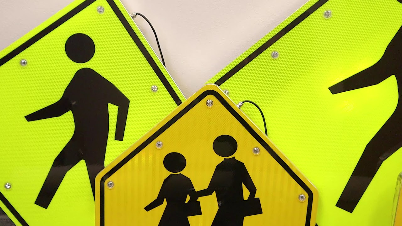 Economy Solar Powered Flashing LED PEDESTRIAN CROSSING Sign