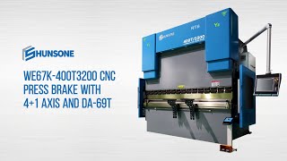 DELEM DA-69T CNC Controller Programming Tutorial For HUNSONE 400T/3200 4+1 Axis Press Brake