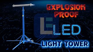 Explosion Proof LED Light Tower Quadpod Mount for Refineries, Chemical Plants & Hazardous Locations