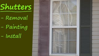 Vinyl or Plastic Shutters  Removal | Painting | Installation  How to