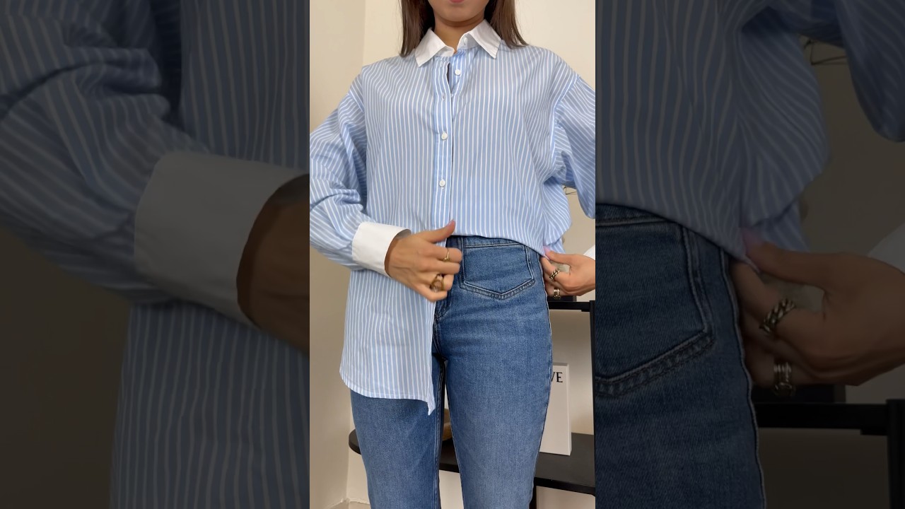 Get ready with my fave 'one-side tuck-in' hack 🤯👀👚 What do you think of the look? 