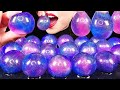 ASMR GALAXY EDIBLE WATER BOTTLE *NO PLASTIC* HOW TO MAKE WATER FOOD GIANT POPPING BOBA EATING SOUNDS
