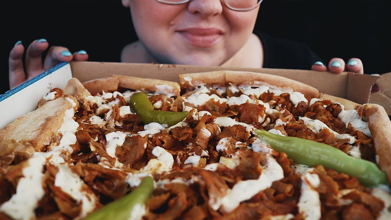 ASMR Kebabpizza från Sannegården Pizzeria - MUKBANG