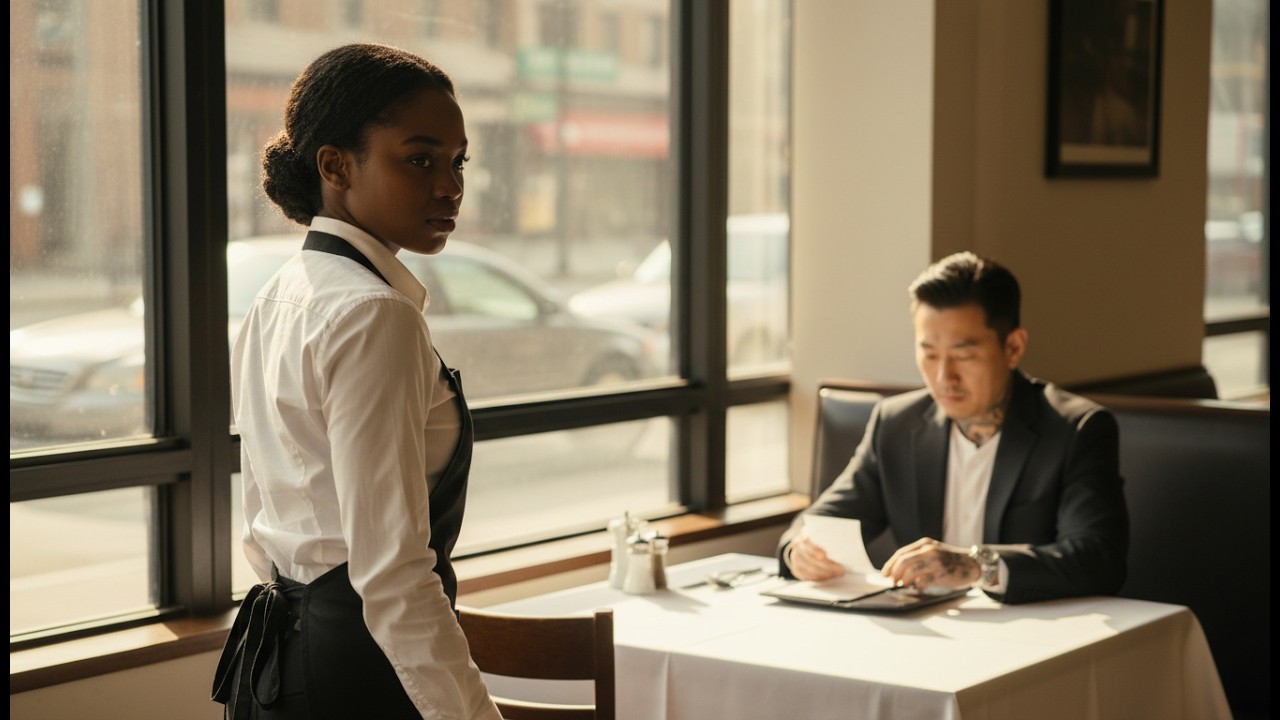 Black Waitress Scribbled a Warning on the Mafia Boss’s Receipt—“You’re Being Watched. Leave Now.”