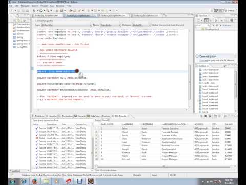 DISTINCT SQL QUERY