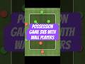 Possession game 3v3 with wall players