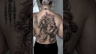 Phoenix Back Tattoo 🔥 Black &amp; Grey Full Back Piece