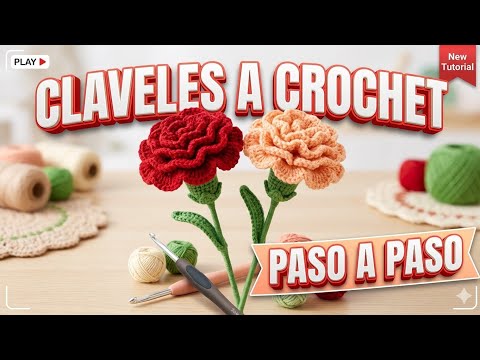CROCHET CARNATION STEP BY STEP / Fanny Artes a Crochet