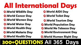 All International Days U0026 Weeks By Month Wiseworld  Important Dates For Competitive Exams