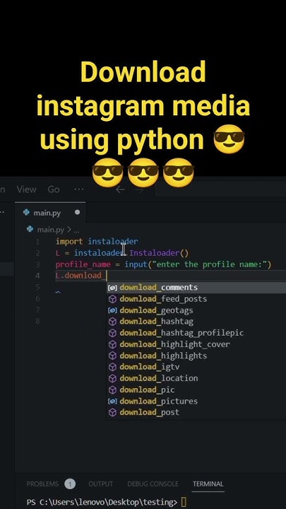 Download Instagram videos using Python 🤯💥💥 #coding #python - YouTube