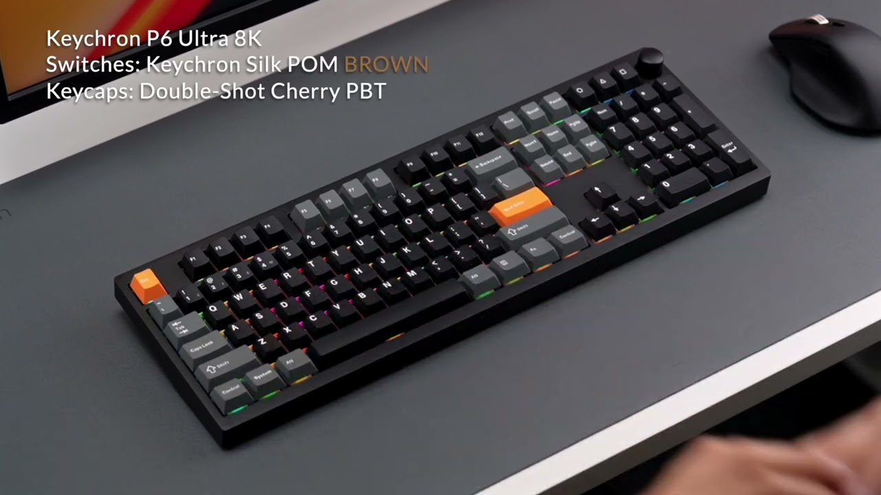 Keychron P6 Ultra 8K ワイヤレスカスタムメカニカルキーボード(US